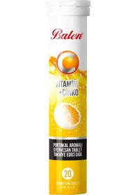 Resim C Vitamini ve Çinko Portakal Aromalı Tablet 20 Adet 