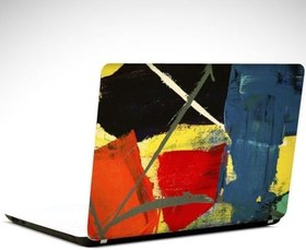 Resim Turuncu Kırmızı Soyut Laptop Sticker 19 inch (40,5X27CM) 
