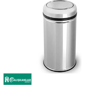 Resim PremiumPort Pratik 45 Lt Paslanmaz Çöp Kovası, Mutfak ve Banyo Için Şık Çözüm 