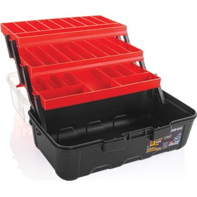 Resim Super-Bag 3 Katlı Balıkçı Takım Çantası Kırmızı 16" 