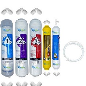 Resim Pemax Water Solutions Kapalı Kasa Su Arıtma Cihazlarına Uygun STD 5'li Mebransız Mineral-Tatlandırıcı Set 