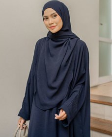 Resim Hasna Tesettür Duha Siyah 3’lü Abaya Tesettür Takım Etek Tunik Ve Şal 