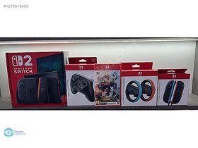 Resim Nintendo Switch 2 + Wilds Hearts S + Joycon+Wheel+Pro Controller 
