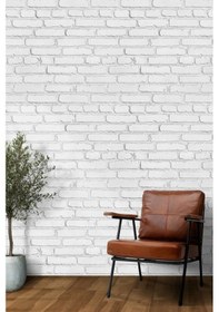 Resim Zümrüt Exclusive Beyaz Tuğla Desenli Duvar Kağıdı 7900 