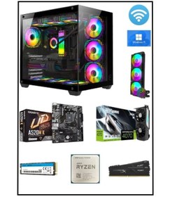 Resim RAMTECH RTX 4070 12GB + Ryzen 7 5700X | 32GB RAM | 1TB NVMe SSD | 360mm ARGB Sıvı Soğutma Gaming Bilgisayar 