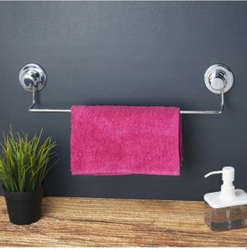 Resim Vakumlu Krom Kaplama Banyo Tuvalet Havlu Askısı Gümüş 
