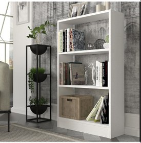 Resim Dekorister Cella 3 Raflı Kitaplık Beyaz 