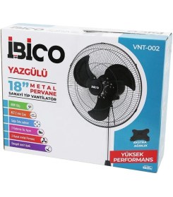 Resim 18 Inç 45.7cm Sanayi Tipi Ayaklı Vantilatör 3 Kademe Hız - 3 Metal Kanat 80W 140CM Yükseklik VNT-002 