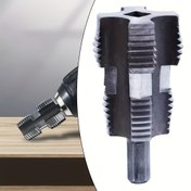 Resim 1/2" 3/4" 1" Elektrikli Matkap Boru Diş Açıcı - Ergonomik Tutuşlu, Çift Taraflı Tasarım, PVC/PPR/PPE Borular için Yeniden Kullanılabilir Metal İç Diş Yapma Aleti, 4 Nokta & 6 Noktalı Borularla Uyumlu, DIY ve Profesyonel Tesisatçılık, Ev Renovasyon Aksesuarı, Aşınmaya Dayanıklı Malzeme 