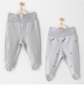 Resim Andywawa 2'li Bebek Patikli Pantolon Ac26034 Gri 
