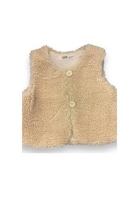 Resim Çikoby Kız Bebek Peluş Yelek-14866 Bej 