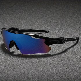 Resim 1 Adet Erkekler için Cyberpunk Tarzı Hafif ve Dayanıklı Çerçeveli, Günlük Kullanım İçin Sarma Tasarım, Dekoratif İşlevli ve Parlak Yüzeyli Lensli Gözlük 