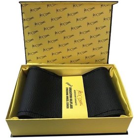 Resim Peugeot 307 Uyumlu Dikmeli Hakiki Deri Direksiyon Kılıfı Siyah - 