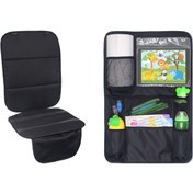 Resim Araç Koltuğu Koruyucu + Tablet ve Telefon Tutacaklı Organizer Set 