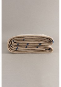 Resim Twin Battaniye Soft Pamuklu Tek Kişilik Battaniye Kahve Mavi 150 X 200 5025a Mavi 