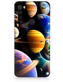 Resim Xiaomi Redmi Note 8 Uyumlu Silikon Kılıf Uzaydaki Gezegenler 
