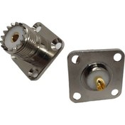 Resim Uhf Konnektör (Uhf Dişi-Dışdiş) (Flanşlı 4 Delikli Düz Model) 