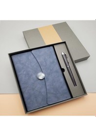 Resim Kişiye Özel Defter Ve Kalem Seti Özel Ambalaj Siyah 