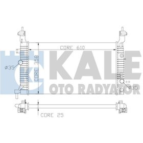 Resim KALE 342065 Su Radyatoru (opel: Merıva 1.7 cdti 03-10 Mt ) 1300254 (WC333586) 