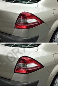Resim Graficar Design Renault Megane ile Uyumlu 2 Stop Çerçevesi Sticker Parlak Siyah Kolay Uygulama Uzun Ömürlü Folyo Araca Özel 