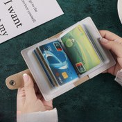 Resim Trendy INS Tarzı Suni Deri İş Kartı Tutucu - Suni Deri Askılı Taşınabilir Kredi Kartı ve Kimlik Kılıfı, Öğrenci Yemek Kartı Düzenleyici, Otobüs Bileti Kılıfı, Elde Taşınabilir Kart Tutucu 