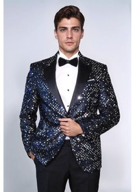 Resim Pul Desenli Siyah Damatlık Ceket Wessi Black 