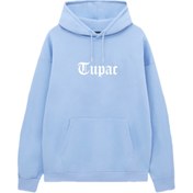 Resim VENHENA Tupac Bebek Mavi Kapüşonlu Sweatshirt Hoodie 