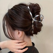 Resim 1 adet Metal Saç Tokası, Kadınlar için Büyük Boy Saç Tokası, Chignon ve Bun için Uygun 