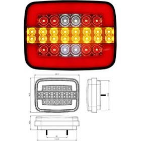 Resim Neon Led Mf 275 24V Römork Sabit Sinyalli 202205 Led Stop Lambası 1 Adet 
