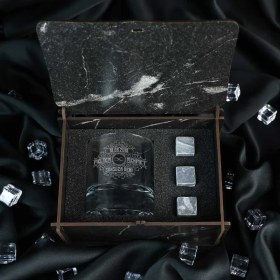 Resim Vintage Tasarımlı Çiftlere Özel Taşlı Viski Kadehi Seti 