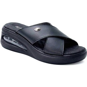 Resim Muya Nap Masaj İç Taban Kadın Terlik Siyah Siyah 