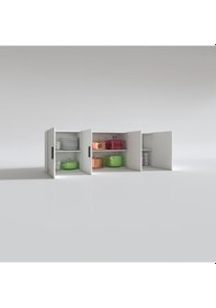 Resim Kenzlife hazır mutfak silvanus byz 060*180*22 mutfak banyo dolabı kapaklı raflı 