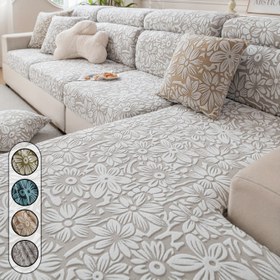 Resim 1 adet Pastoral Stil Koltuk Şapkası, Çeşitli Renklerde, 4 Mevsim Kullanımı İçin Uygun, Evrensel Anti-Kedi Çizik Tüm İçeren Yaz Koltuk Şapkası Kapağı, Koltuğu Korur 