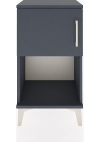 Resim Arges Komodin 2 Raflı Tek Kapaklı 44x30x80 Antrasit-antrasit Antrasit 