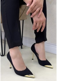 Resim Alfanora Alis Siyah Saten Stiletto Ayakkabı Çok Renkli 