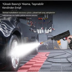 Resim İyisi Yok Şarjlı Yüksek Basınçlı Oto Yıkama ve Sulama Tabancası Sınıfının En Iyisi 