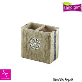 Resim Primanova Wood Diş Fırçalık Kahverengi 