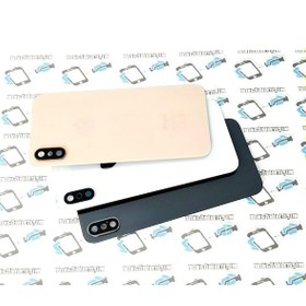Resim Apple Uyumlu iPhone Xs Arka Pil Kapak Kamera Lensli ( Yazılı Cam) (136008491) 
