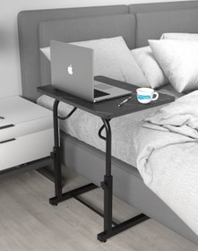 Resim Depolife Eğim Yükseklik Ayarlı Laptop Sehpası Kahvaltı Ders Çalışma Bilgisayar Ofis Yemek Masası Metal Ayak 