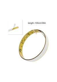 Resim 400 Cm-kendinden Yapışkanlı Ölçüm Bandı Çelik Tezgah Cetveli Çift Ölçekli Mm İnç Ağaç İşleme Çizim Tablosu İçin Sol Sağ Okuma 