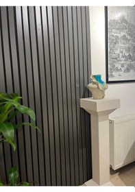 Resim Özbir Mobilya Antrasit Akustik Duvar Paneli 60x200 Ahşap Duvar Pa 