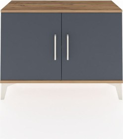 Resim Arges Şifonyer Tek Raflı 2 Kapaklı 88x30x64 Çam-antrasit Atlas Çam 