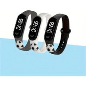 Resim Sunshine022 3 Adet Futbol Tasarımlı Akıllı Elektronik Spor Saati Gri Beyaz Siyah Sevgiliye Hediye Diğer 