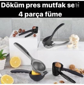 Resim Megaw 4’lü Döküm Pres Mutfak Seti 