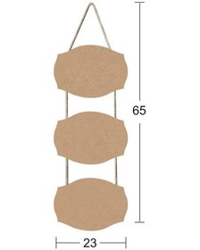 Resim Askılı 3 Lü Ahşap Pano 65X23Cm F727 