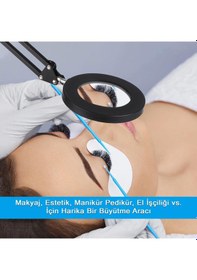 Resim DailyTech Çok işlevli Masa Üstü Katlanabilir 5/8X ışıklı büyüteç 