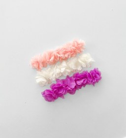 Resim COOLMINIES Kız Bebek Çiçekli 3’lü Lastikli Bandana Seti,Saç Bandı Seti 