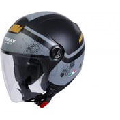 Resim Motospartan Sway Sw715 Yarım Yazlık Kask Gemını Siyah Sarı 