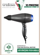 Resim Ventoso V3 Prestige Brushless & Ionic 2.0 2500w Profesyonel Fön Makinesi Altaıc Blue 