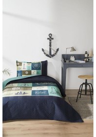 Resim Özdilek Nautical Traveler Tek Kişilik Kapitone Nevresim Takımı Mavi 